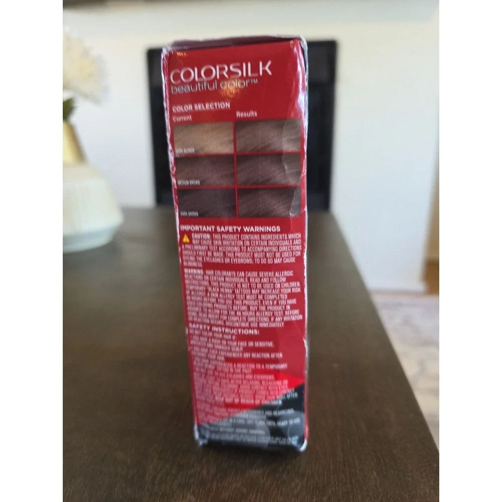 Revlon color silk 50 light ash brown permanent‎ one application